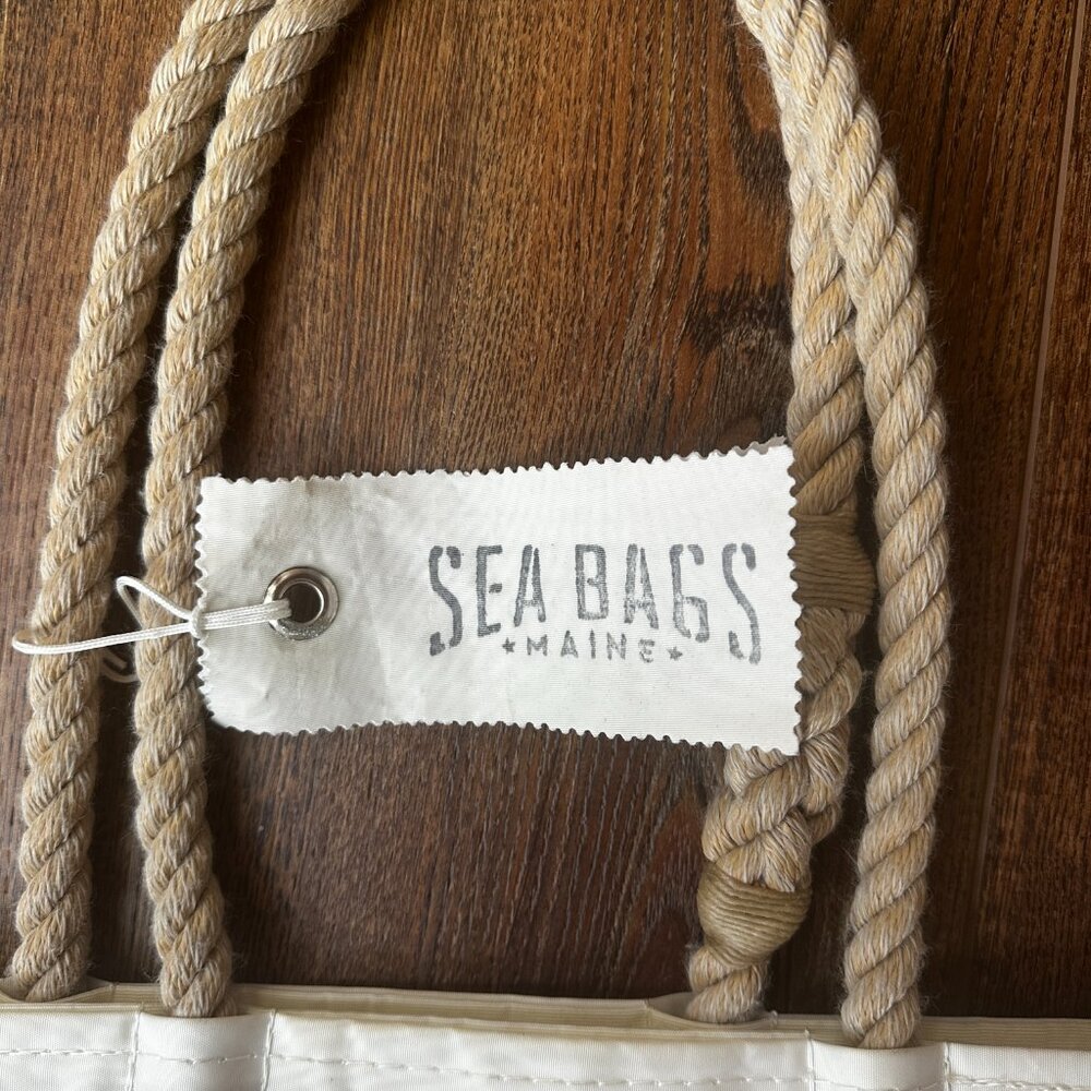 NWT Sea Bags Medium Tote  14x14 - State of Maine w. Heart - Picture 6 of 11